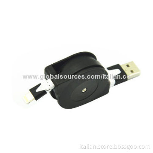 8-pin lightning retractable USB cables for iPhone 5